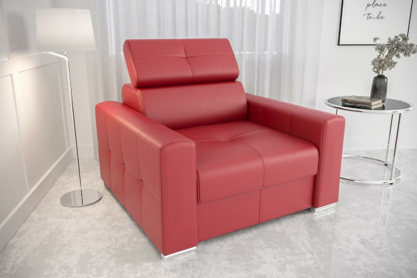 Modern lounge club armchair living room modern textile fabric red creative furniture