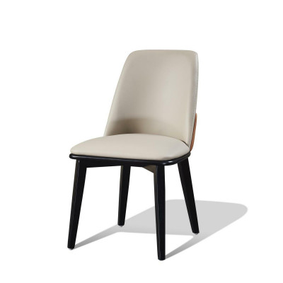 Chair set seat cushion suite dining room modern chairs rest leather wood