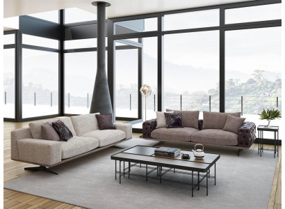 Living Room Set 2-piece Modern 2x Three-Seater Sofa Couch Upholstered Furniture Luxury