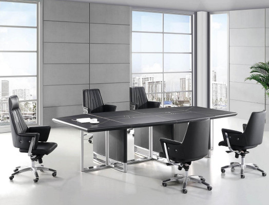 Meeting tables conference table modern office leather wood design