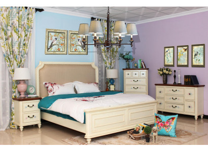 Bed 2x Nightstand 3-piece Bedroom Set Design Modern Luxury Classic Group