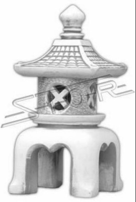 Flower decoration Japanese garden house statue white figurine decorative