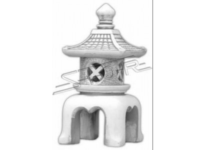 Flower decoration Japanese garden house statue white figurine decorative
