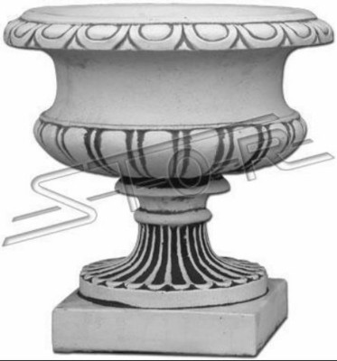 Flower basket, flower vase, vessel, figures, garden, terrace, decoration, statue