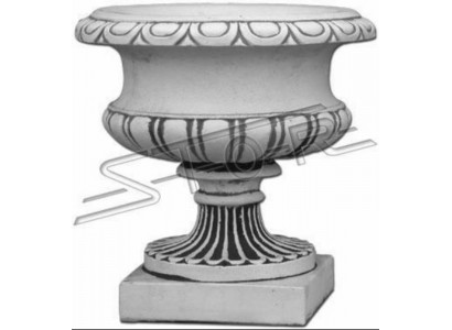 Flower basket, flower vase, vessel, figures, garden, terrace, decoration, statue