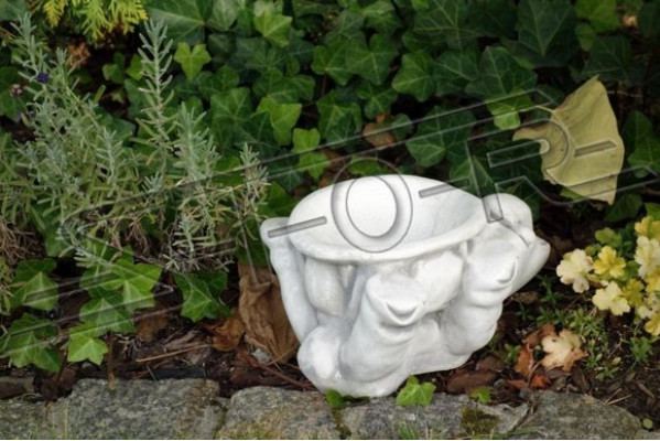 Flower basket, flowers, vase, container, garden, terrace, figures, decoration, statue