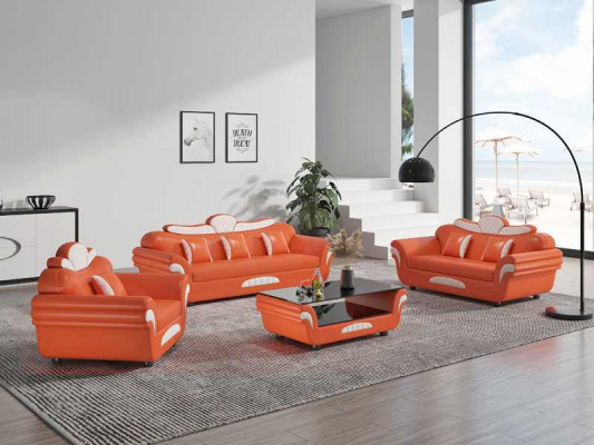 Couch set sofa set leather sofas sofa complete 3-piece sofas brown