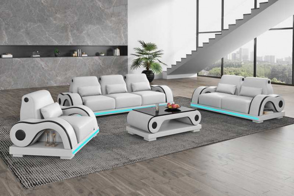 Couch set sofa set luxury complete white leather sofa couch modern sofa