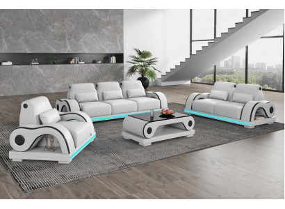 Couch set sofa set luxury complete white leather sofa couch modern sofa