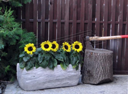 Flower pots, planter box, pot, decorative flower pots, XXL concrete garden terrace