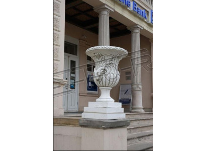 Flower vase, flower box, garden decor, stone decoration, antique style flowers