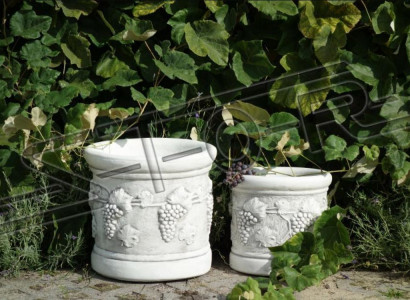 Flower vase, flower box, garden stone, decor, decoration, antique style, flowers.