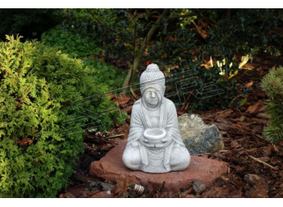 Buddha sculpture in stone look, large sculpture for garden