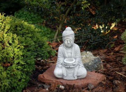 Buddha sculpture in stone look, large sculpture for garden