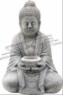 Buddha sculpture in stone look, large sculpture for garden
