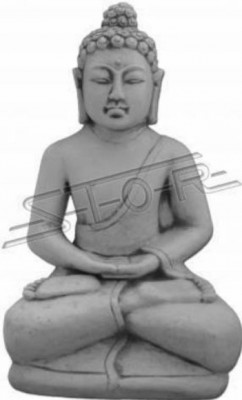 Buddha sculpture with a stone look. Decorative large sculpture for garden figure