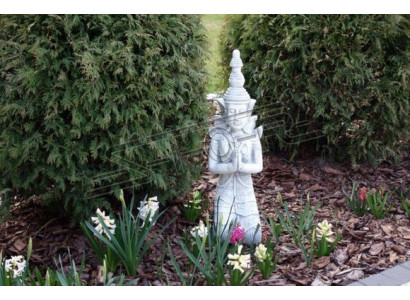 Buddha sculpture with a stone look. Large figure sculpture for garden decorative.