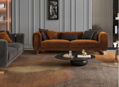Upholstered Sofa Complete Couch Suite Sofa Set Gray Seater Fabric Sofa Sofa
