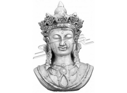 Buddha Statue Statues Sculptures Figure Decoration Silver Garden Terrace