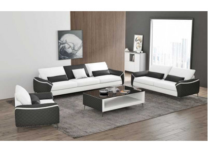 White sofa set couch set leather sofa complete living room