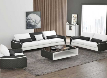 White sofa set couch set leather sofa complete living room