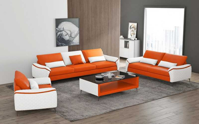 White sofa set couch set leather sofa complete living room