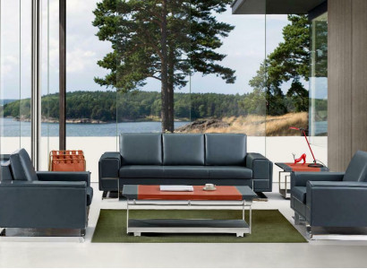 Office furniture relax leather club lounge cocktail armchair upholstery