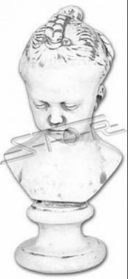 Bust Child Antique Style Antiquity 43cm Stone Figure Sculpture Sculptures