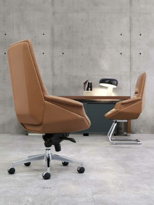 Executive chair decor armchair leather upholstery office chair swivel computer chairs seat