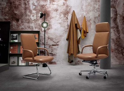 Executive chair swivel chair computer chairs seat furniture brown leather upholstery