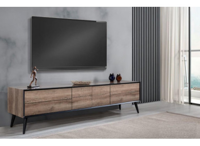 TV stand RTV lowboard living room modern brown wood sideboard table