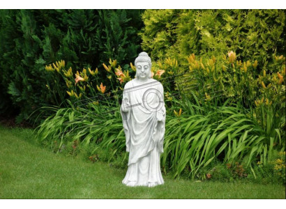 Decorative Buddha sculpture in stone look. Large figure sculpture for garden