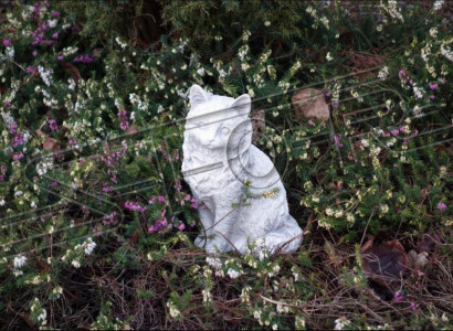 Decorative garden decoration cat terrace figure stone figurine statue