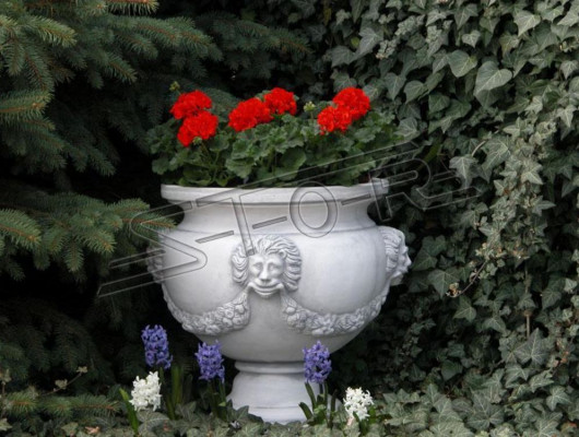 Design Flower Pot Top Plant Container Vessel Figures Pots Face Sculpture