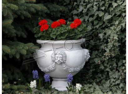 Design Flower Pot Top Plant Container Vessel Figures Pots Face Sculpture