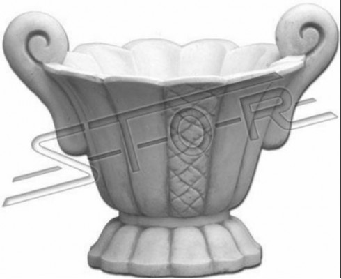 Design flower pot top plant decor tub vessel figure pots face sculpture