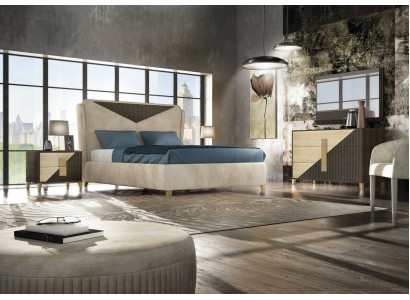 3-piece bedroom set: bed, 2 beds, nightstand console, double hotel