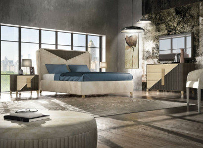 3-piece bedroom set: bed, 2 beds, nightstand console, double hotel