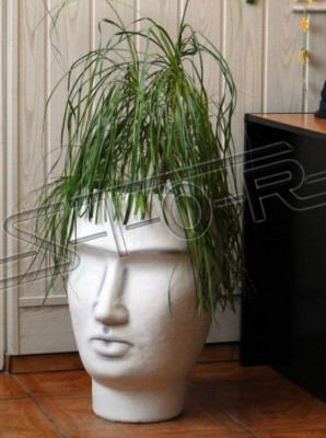 Design Flower Pot Top Plant Container Vessel Deco Figure Pot Face Sculpture