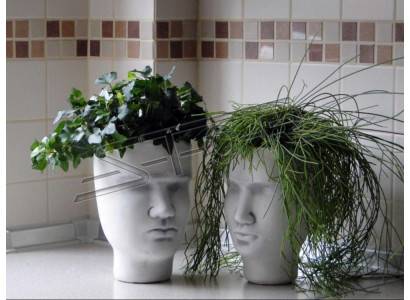 Design flowerpot top plant pot container figure pots decor face sculpture