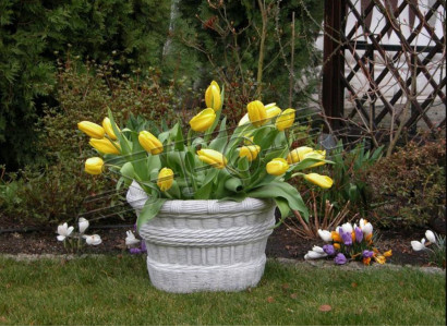 Design flower pot top plant container vessel pots figure deco face sculpture