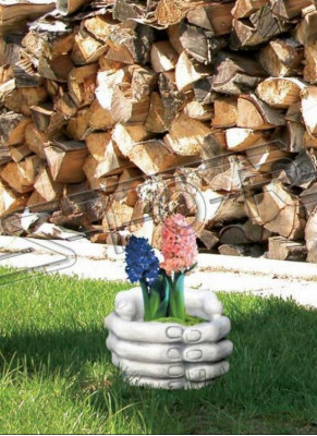 Design flower pot top planter container pots figure decor hands sculpture