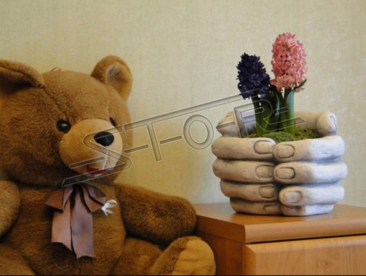 Design flower pot top planter container pots figure decor hands sculpture