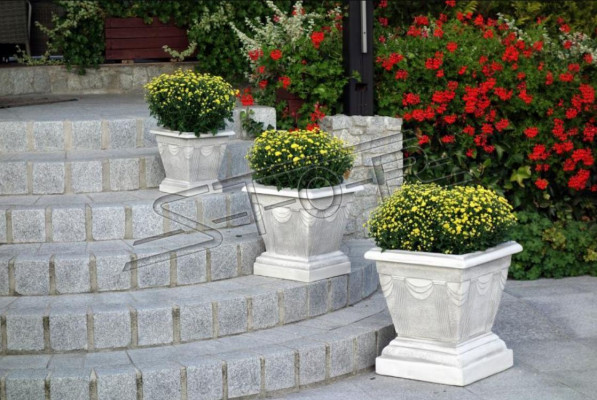 Design flower pot top planter container pots figure face decor sculpture