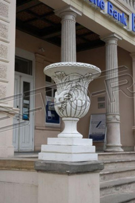 Design flowerpot top planter pot vessel pots figure face sculpture