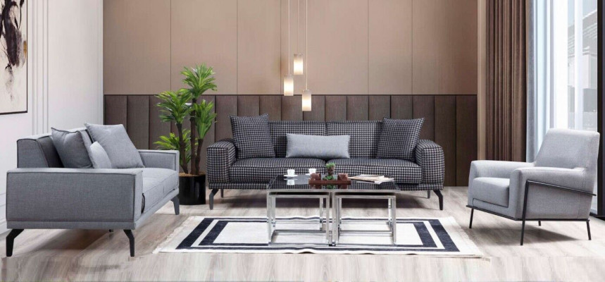 Gray sofa set complete couch set upholstered sofa fabric sofa sofa