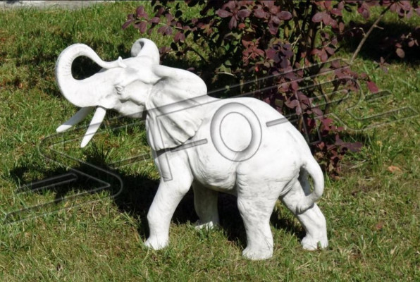 Design Figure Elephant Sculpture Figures Sculptures Statues White Decor Statue