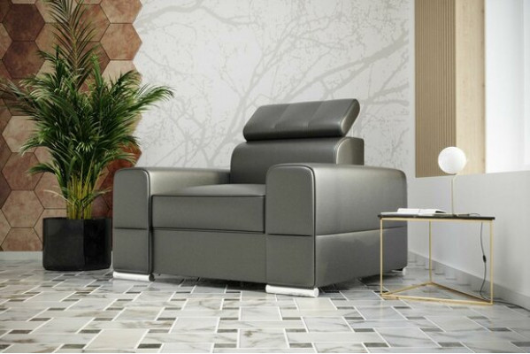 Design Luxury Chair Sofa Armchair 1-Seater TV Lounge Chaise Sofa Leather Textile