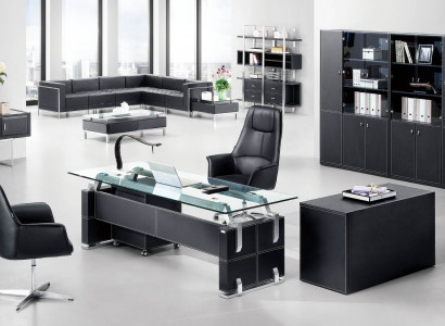 Design Luxury Furniture 2-Piece Office Set Corner Desk and File Cabinet