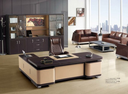 Design luxury furniture 2-piece office set desk file cabinet cupboard